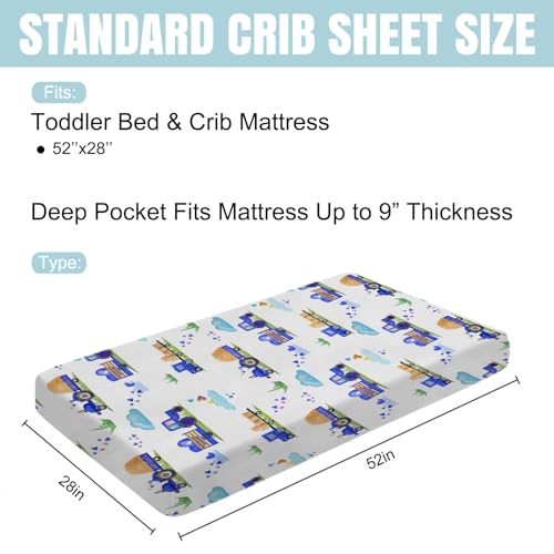 Blue Valentine Crib Mattress Sheet 52x28 Soft Fitted Cover for Baby Nursery