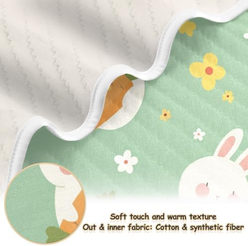 Baby Breathable Blanket with Cute Rabbit Design 30x40in