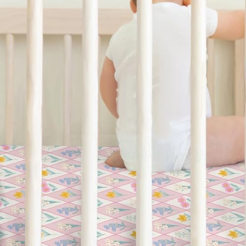 Boho Floral Crib Sheets 28x52 Universal Fit