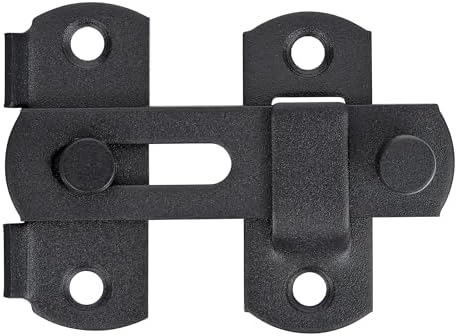 INIRET 8-Pack Matte Black Stainless Steel Gate Latches
