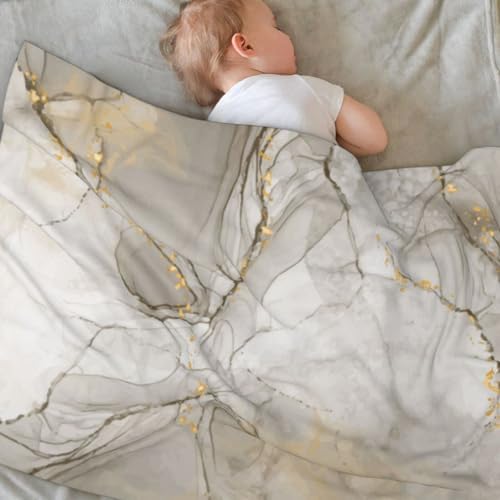 Schgap Gold Marble Baby Blanket 30 x 40