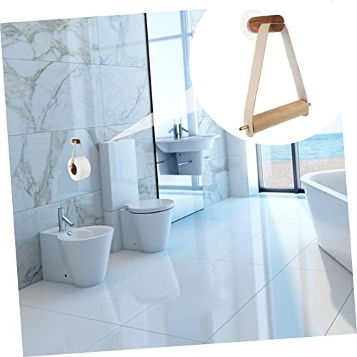 ARTIBETTER Wall Mount Toilet Paper Holder Wooden Bathroom Decor