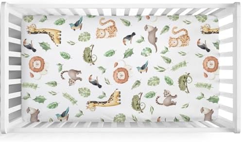 Hwmmbh Brazilian Animals Watercolor Crib Sheets 52x28