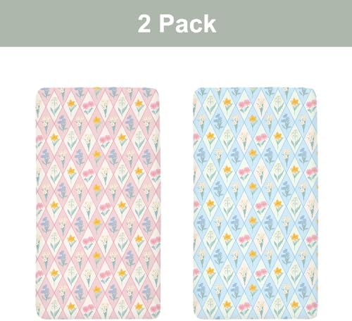 Boho Floral Crib Sheets 28x52 Universal Fit