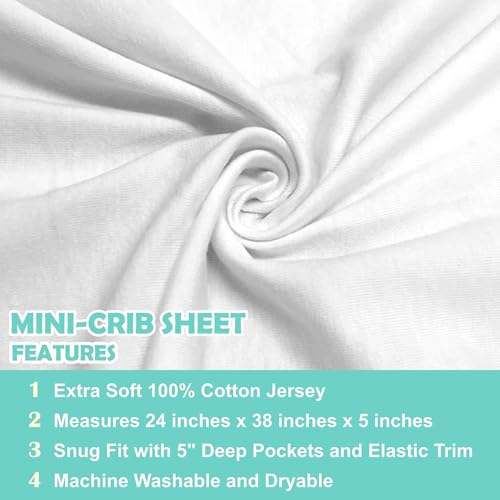 American Baby Company 100 Cotton Mini Crib Sheet 38 x 24 1