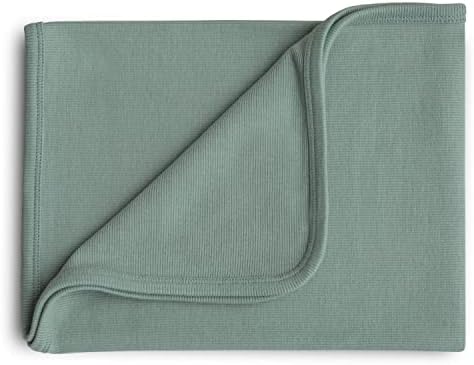 Mushie Extra Soft Baby Blanket - 35x35 Inch Roman Green 1