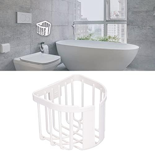 Jwthee Toilet Paper Holder - Wall Mounted ABS Adhesive Basket White