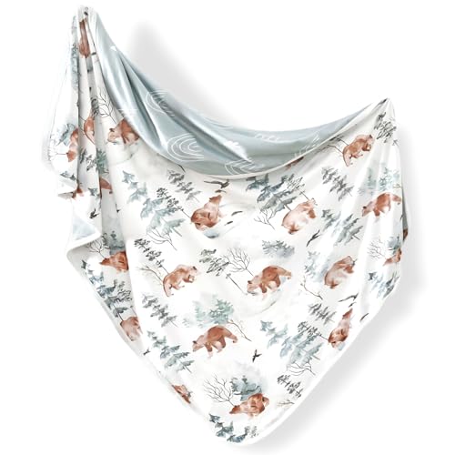 GRSSDER Super Soft Baby Swaddle Blanket with Bear Design