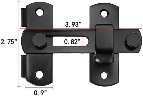 5 Pack Black Barn Door Latches 393 x 275