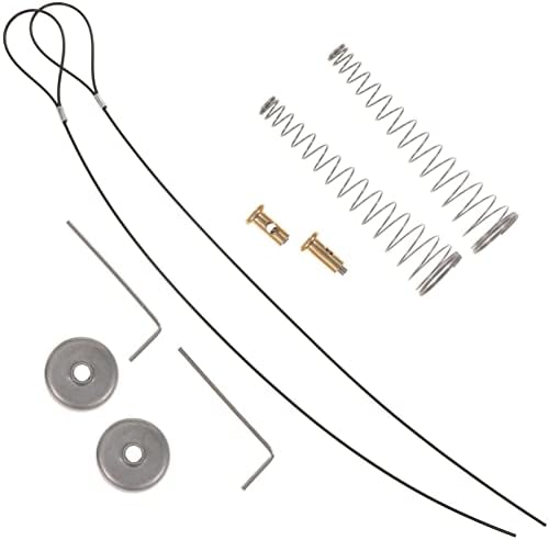 DEIHGE 2 Sets Replacement Wooden Fence Gate Spring Opener Cable Latch