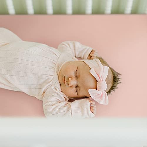 GRSSDER Blush Pink Muslin Crib Sheet 52x28
