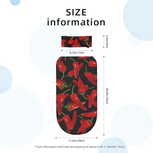 Chili Peppers Newborn Swaddle Blanket with Headband Set