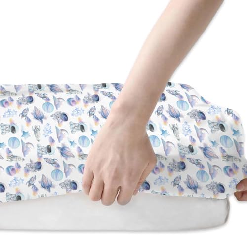 Watercolor Outer Space Crib Sheets 52x28 Inches