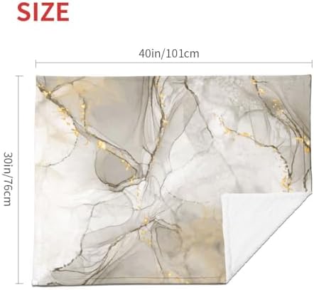 Schgap Gold Marble Baby Blanket 30 x 40