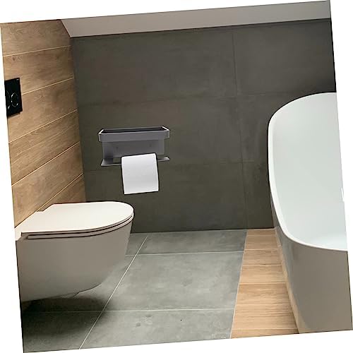 HEALEEP Wall-Mounted Toilet Paper Holder with Shelf 1