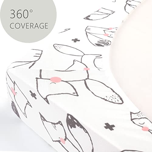 GRSSDER Ultra Soft Stretchy Crib Sheets 2 Pack