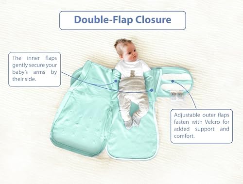 Bebon Safer Swaddle - Safety Snaps Adjustable Length 100 Cotton