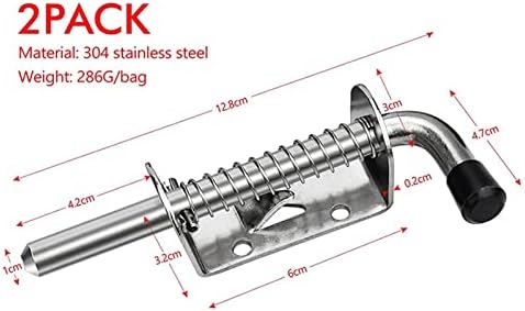 SHAUNI 2Pcs Slide Bolt Door Lock Hasp Latch Security Hardware