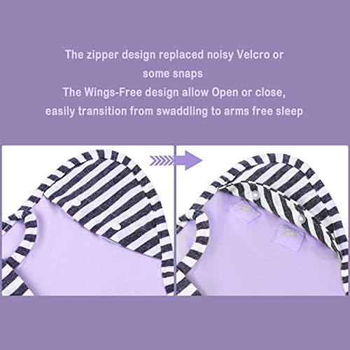aQuooky Baby Blanket Sack with Arms Free Design Purple