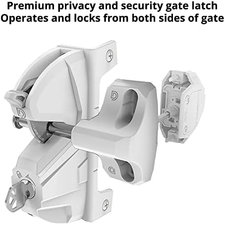 DD Technologies Deluxe LokkLatch Series 3 Key Lockable Gate Latch - White
