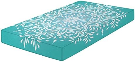 XISUNYA Blue Fitted Crib Sheet Set 28x52x8 Snowflake Print
