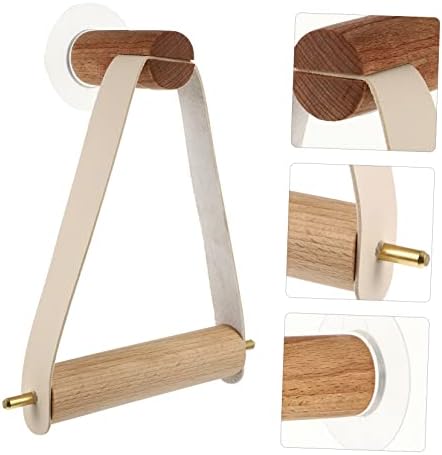 ARTIBETTER Wall Mount Toilet Paper Holder Wooden Bathroom Decor