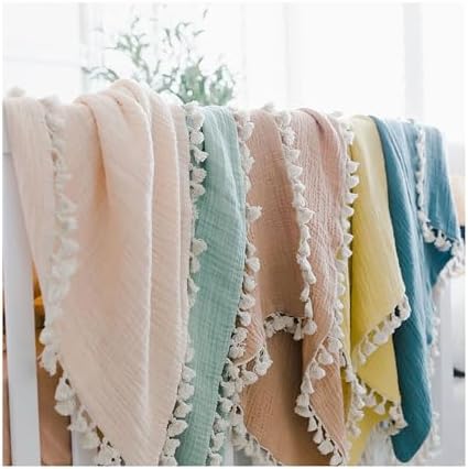 Crane Baby 6 Layer Muslin Swaddle Blanket Evergreen 30 x 40