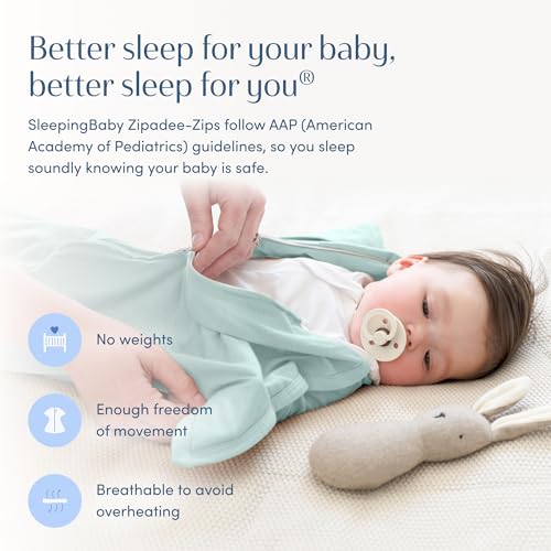 SleepingBaby Zipadee-Zip Transition Swaddle - Classic Mint Large 12-24 Months