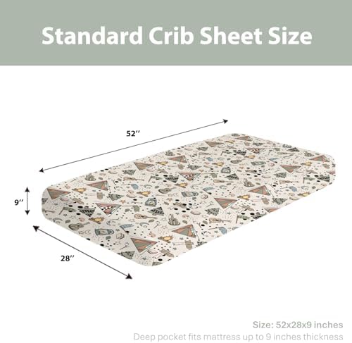 Leopard Pattern Baby Crib Sheets for Boy Girl 28x52