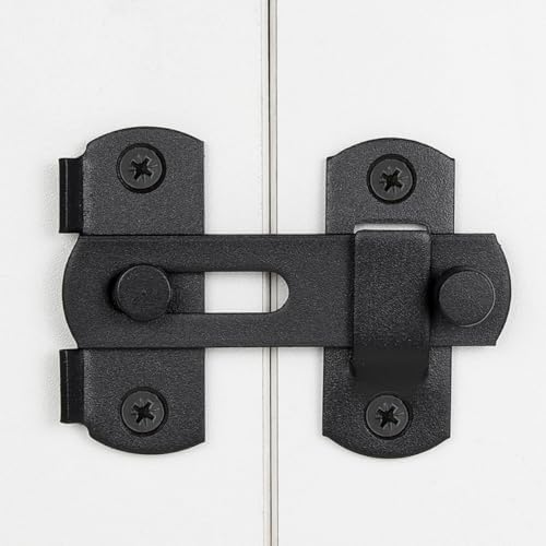 INIRET 8-Pack Matte Black Stainless Steel Gate Latches