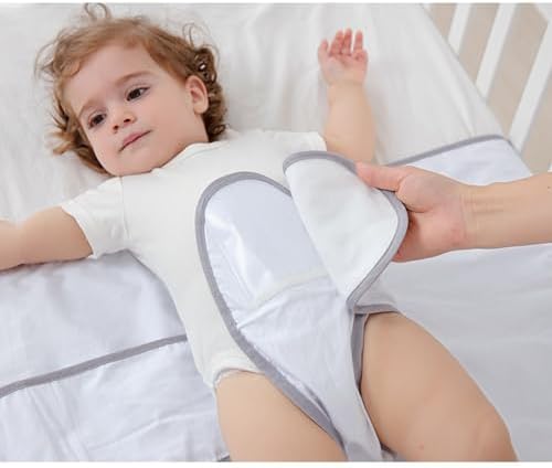 Qudinip Anti-Roll Swaddle Blanket with Detachable Belly Band