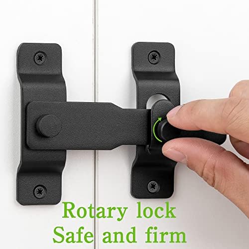 INIRET 3 Pack Barn Door Latches Matte Black