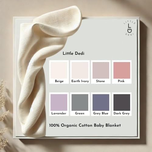 Little Dedi Organic Cotton Swaddling Blanket - 30x40 Neutral