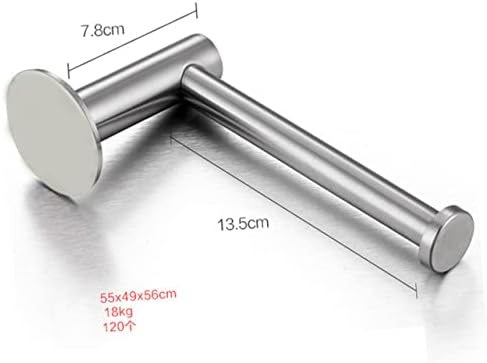 OUNONA 304 Stainless Steel Toilet Paper Holder Adhesive No Drill