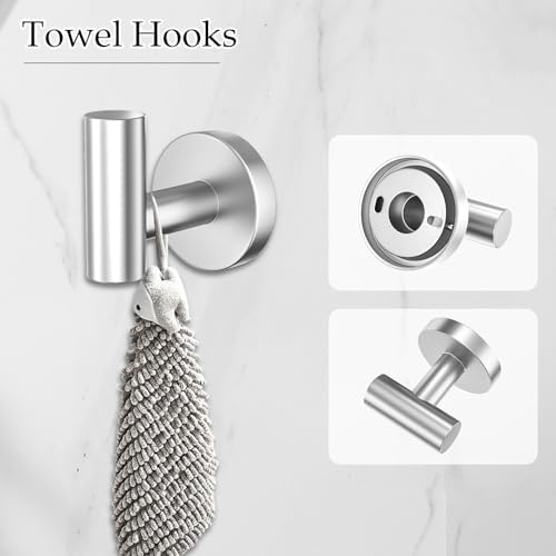 DUMDER 5-Piece Towel Bar Set Brushed Nickel