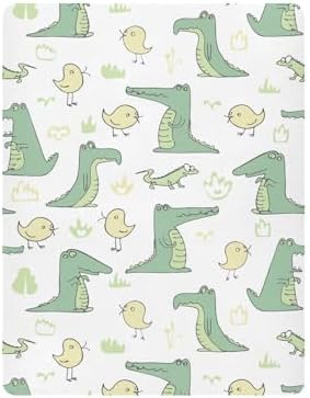 KICPOAY Cartoon Baby Crib Sheets Stretchy Playard Sheets for Toddler