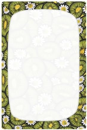 ALAZA Style Kiwifruit Daisy Crib Sheets for Baby