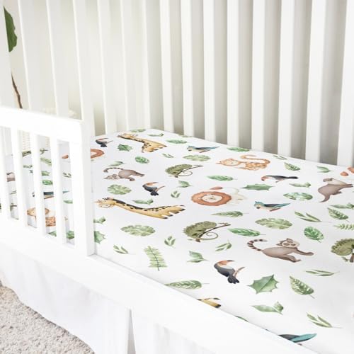 Hwmmbh Brazilian Animals Watercolor Crib Sheets 52x28