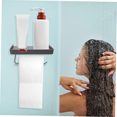 COLLBATH Wall Mount Toilet Paper Holder Shelf with Phone Storage