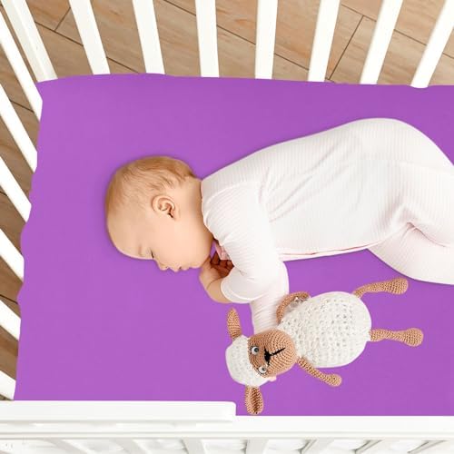 KEIGE Medium Orchid Crib Sheet for Girls and Boys 1
