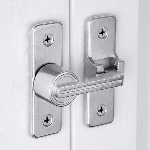 INIRET 2-Pack Heavy Sliding Barn Door Latches with Secure Lock