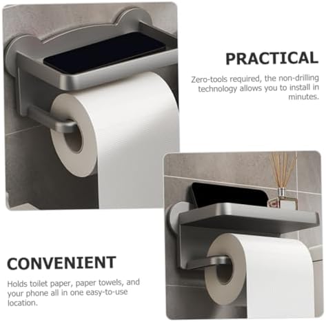 OSALADI Dual Napkin Holder Toilet Paper Wall Mount Organizer