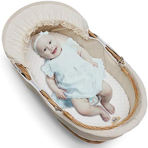 BlueSnail Soft Stretchy Minky Bassinet Sheets 2pk