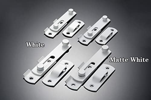 3-Pack White Stainless Steel Barn Door Latches 275 x 202 Inch