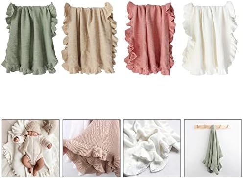 CATHATRR Infant Wrap Crochet Blanket 39 Soft Breathable Crib Bedding