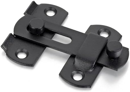 INIRET 8-Pack Matte Black Stainless Steel Gate Latches