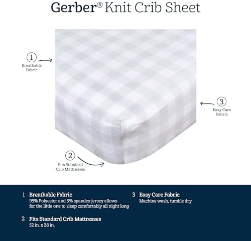 Gerber Baby Unisex Crib Sheets Retro Floral One Size