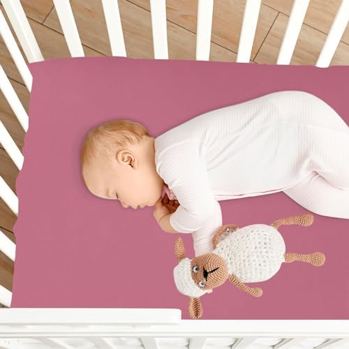 KEIGE Bean Paste Fitted Crib Sheet for Girls and Boys