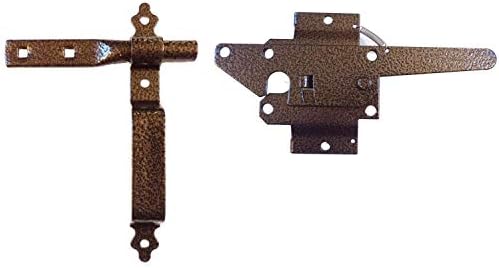Bronze Wood Gate Hinges and Latch Kit
