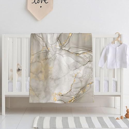 Schgap Gold Marble Baby Blanket 30 x 40